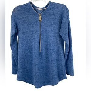 Soft Surroundings Valentina Blue V-neck sweater, English Manor. Size Medium GUC